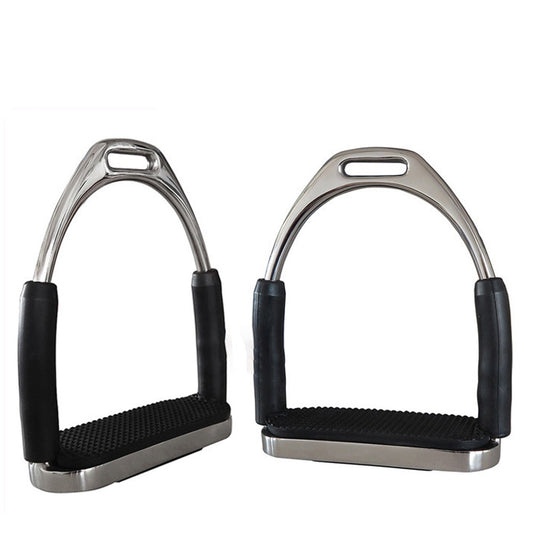 1Pair Stirrups Saddle Pedals Anti Slip Racing Stainless Steel Stirrups Horse Riding - KiwisLove