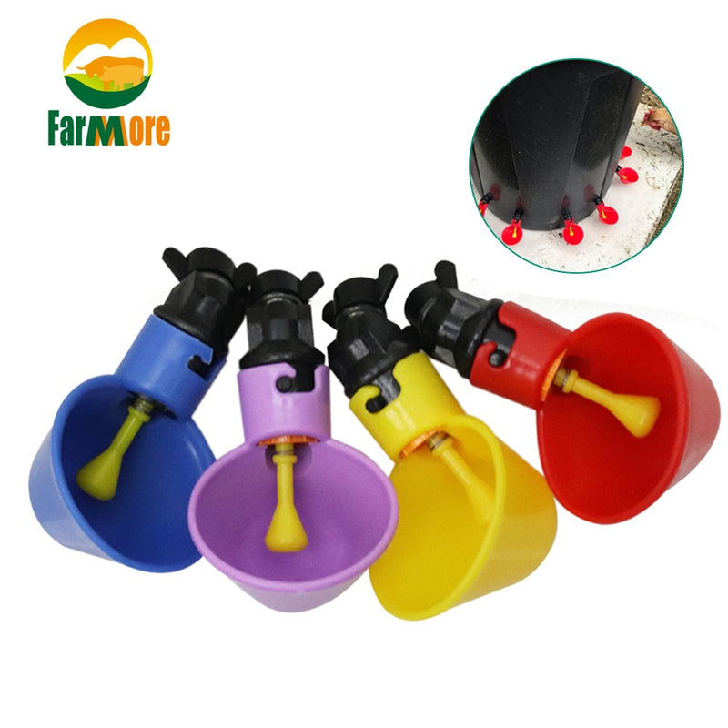 5/10Pcs Automatic Chicken Drinker Plastic Hens Bird Quail Drinking Bowl - KiwisLove