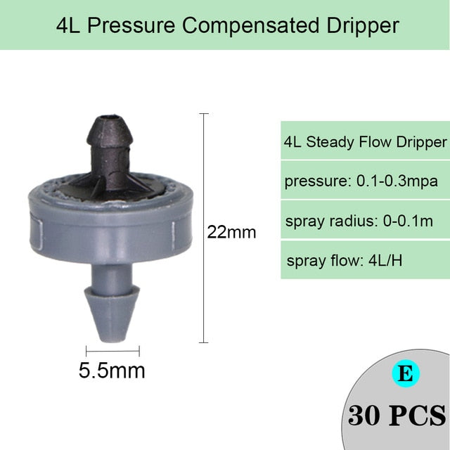 Drip Irrigation Dripper Fixed Flow Pressure Compensating Emitter - KiwisLove