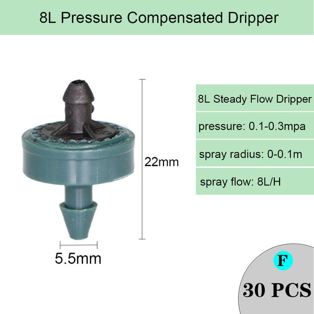 Drip Irrigation Dripper Fixed Flow Pressure Compensating Emitter - KiwisLove