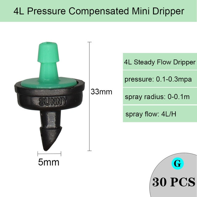 Drip Irrigation Dripper Fixed Flow Pressure Compensating Emitter - KiwisLove