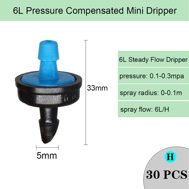 Drip Irrigation Dripper Fixed Flow Pressure Compensating Emitter - KiwisLove