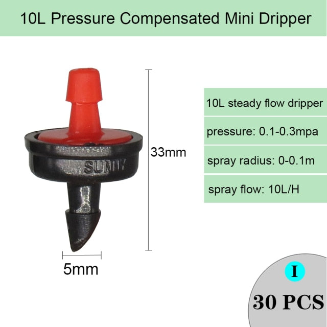 Drip Irrigation Dripper Fixed Flow Pressure Compensating Emitter - KiwisLove