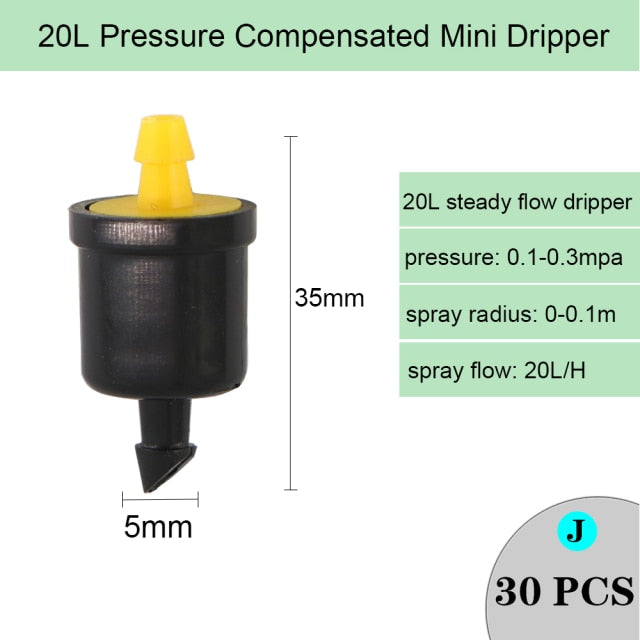 Drip Irrigation Dripper Fixed Flow Pressure Compensating Emitter - KiwisLove
