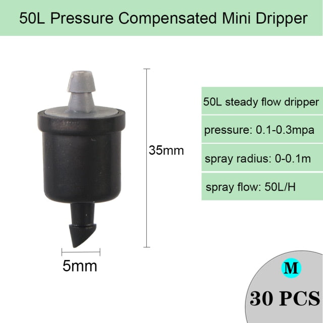 Drip Irrigation Dripper Fixed Flow Pressure Compensating Emitter - KiwisLove