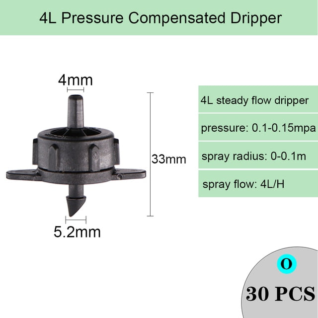 Drip Irrigation Dripper Fixed Flow Pressure Compensating Emitter - KiwisLove