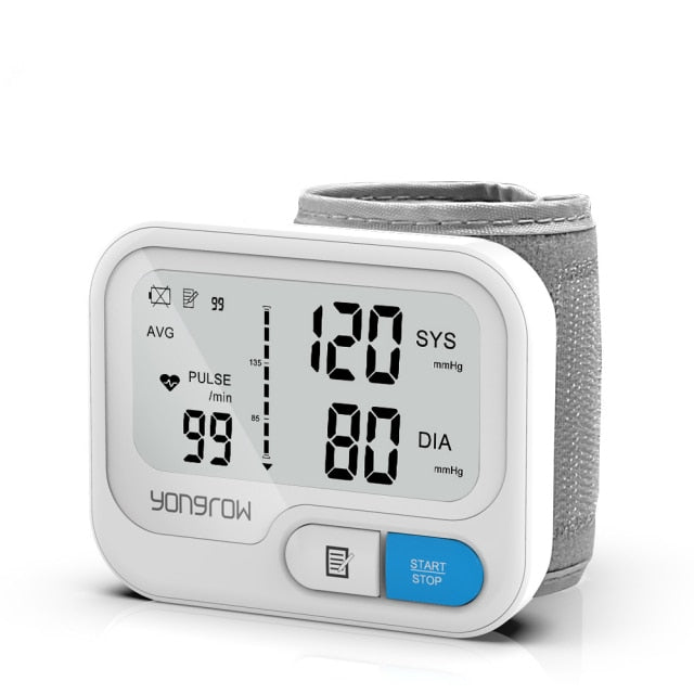 Yongrow Automatic Digital Wrist Blood Pressure Monitor Sphygmomanometer Tonometer Tensiometer Heart Rate Pulse Meter BP Monitor - KiwisLove