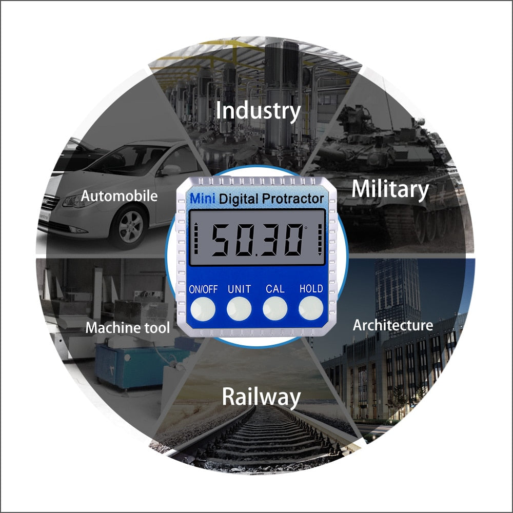 Angle Protractor Universal Bevel 360 Degree Mini Electronic Digital - KiwisLove