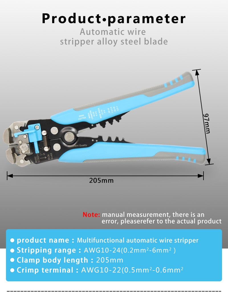 Crimper Cable Cutter Automatic Wire Stripper Multifunctional Stripping Tools - KiwisLove