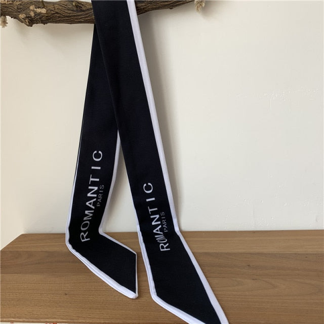 Retro Letter Hair Ribbons French Elegant Long Headband Bag Strap Accessories Beautiful Girls Bow Knot Hair Band - KiwisLove