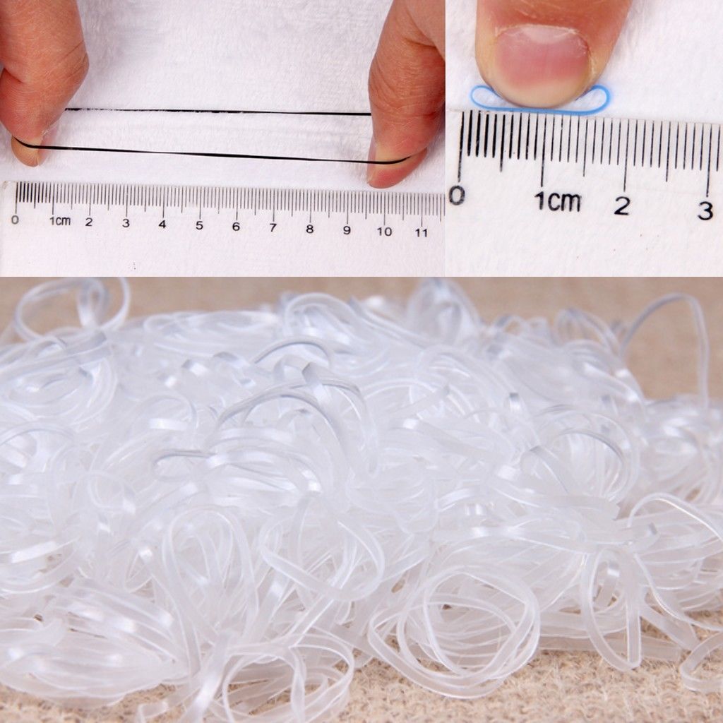 Transparent Hair Bands for Bridal Girls Ponytail Holder Elastic Rubber Bands Rope - KiwisLove