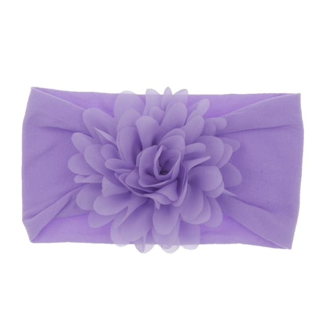 Baby Headband Nonly Big Chiffon Flower Headbands Bow - KiwisLove