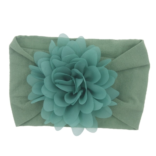 Baby Headband Nonly Big Chiffon Flower Headbands Bow - KiwisLove