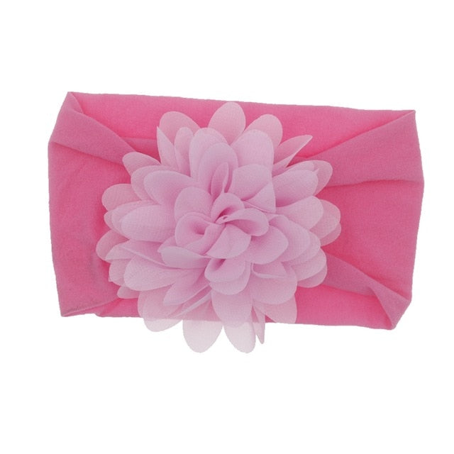 Baby Headband Nonly Big Chiffon Flower Headbands Bow - KiwisLove