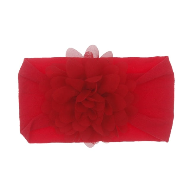 Baby Headband Nonly Big Chiffon Flower Headbands Bow - KiwisLove