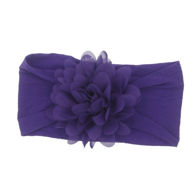 Baby Headband Nonly Big Chiffon Flower Headbands Bow - KiwisLove