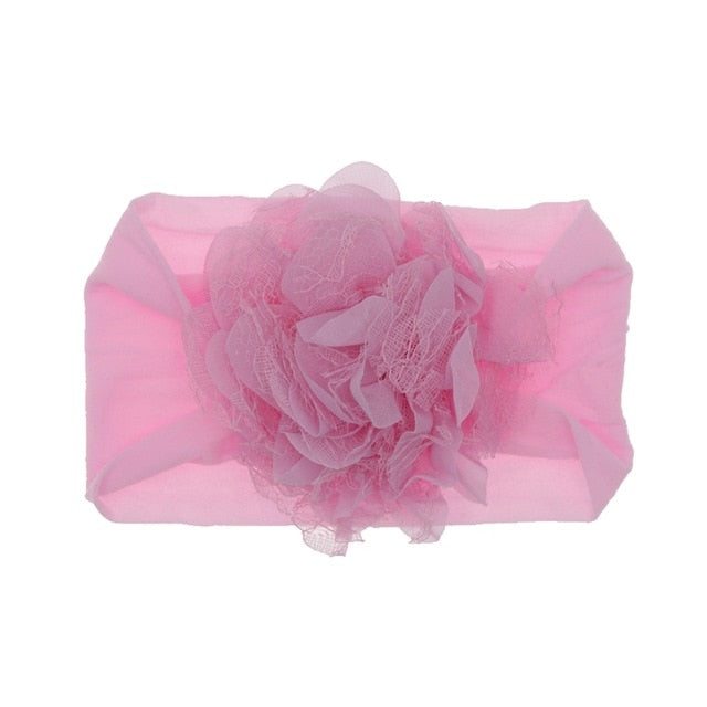 Baby Headband Nonly Big Chiffon Flower Headbands Bow - KiwisLove