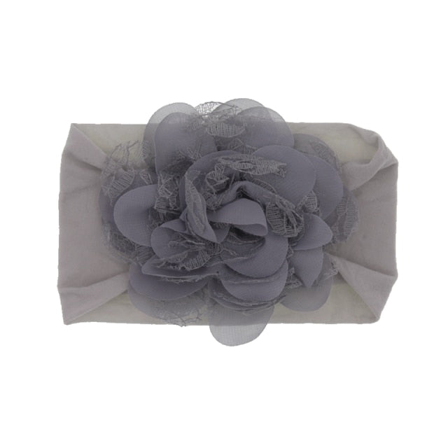 Baby Headband Nonly Big Chiffon Flower Headbands Bow - KiwisLove