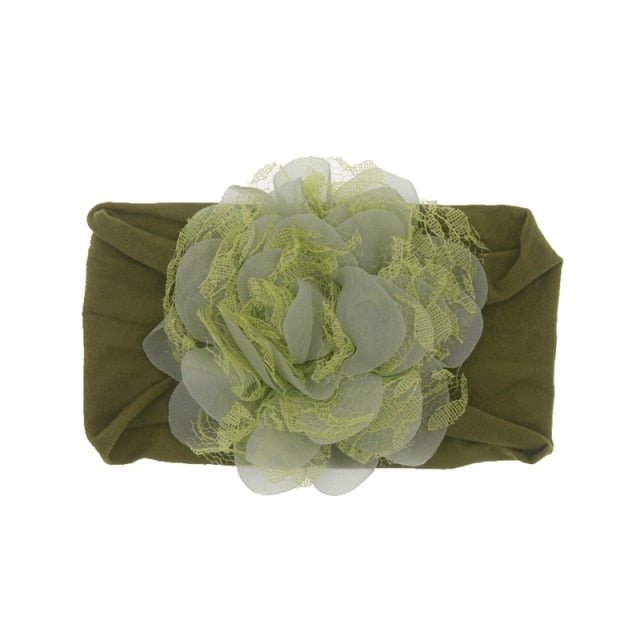 Baby Headband Nonly Big Chiffon Flower Headbands Bow - KiwisLove