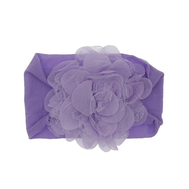 Baby Headband Nonly Big Chiffon Flower Headbands Bow - KiwisLove