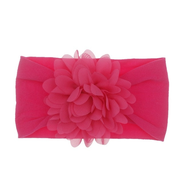 Baby Headband Nonly Big Chiffon Flower Headbands Bow - KiwisLove