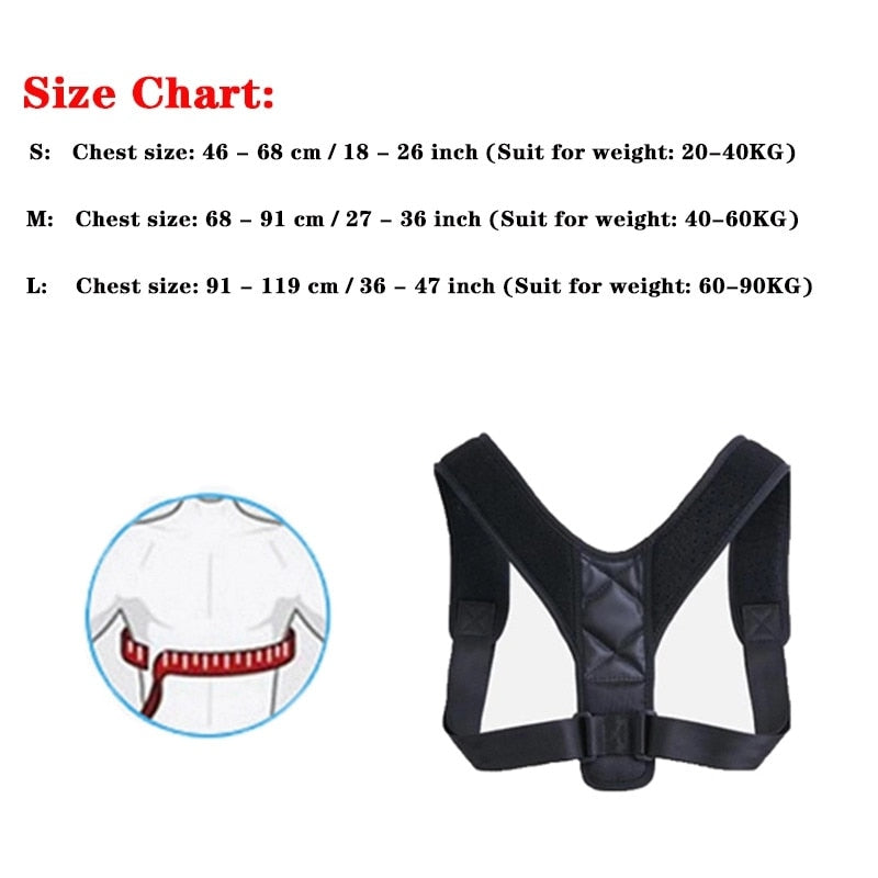 Adjustable Clavicle Posture Corrector  Upper Back Brace - KiwisLove