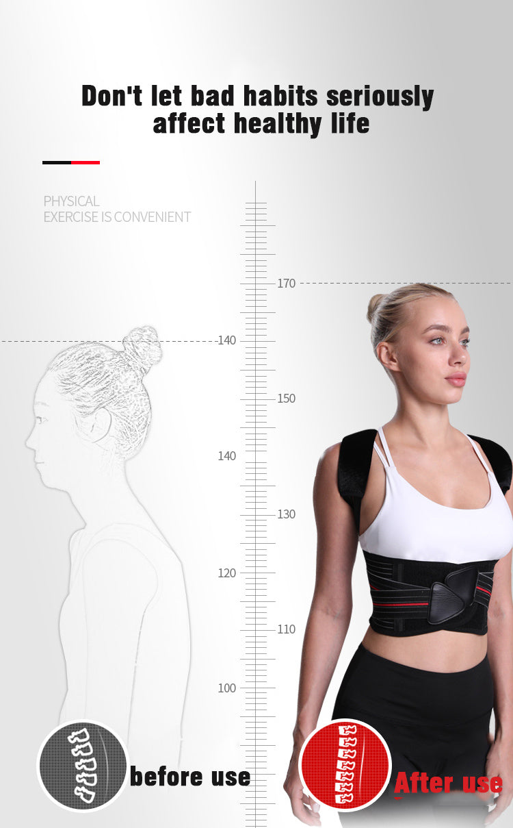 Adjustable Posture Corrector Back Support Shoulder Back Brace Posture - KiwisLove