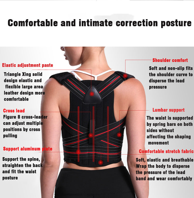 Adjustable Posture Corrector Back Support Shoulder Back Brace Posture - KiwisLove