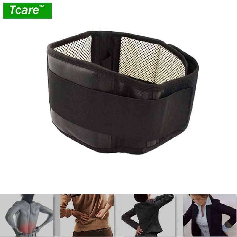 Tcare Adjustable Waist Tourmaline Self-Heating Magnetic Therapy Back Waist Support Belt Lumbar Brace Massage Bands Health Care - KiwisLove