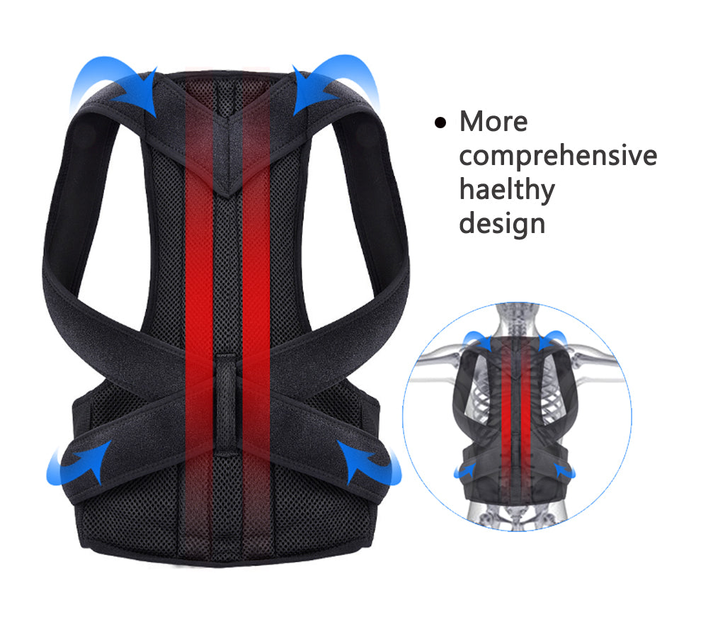 Posture Corrector Adjustable Back Support Shoulder Lumbar - KiwisLove