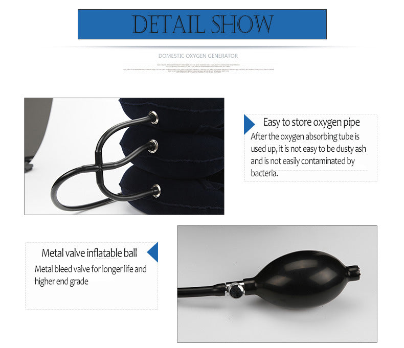 Inflatable Air Cervical Neck Traction Soft Neck Collar Pillow Pain Stress Relief Neck Stretcher - KiwisLove