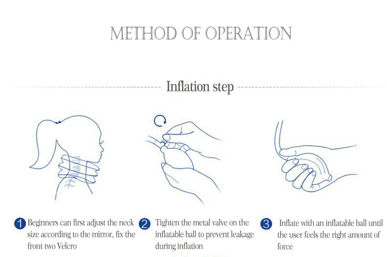 Inflatable Air Cervical Neck Traction Soft Neck Collar Pillow Pain Stress Relief Neck Stretcher - KiwisLove