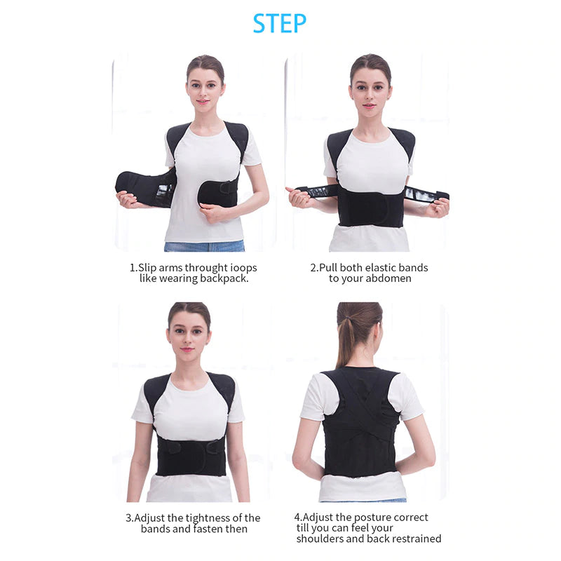 Back Posture Corrector Therapy Corset Spine Support Belt Lumbar - KiwisLove