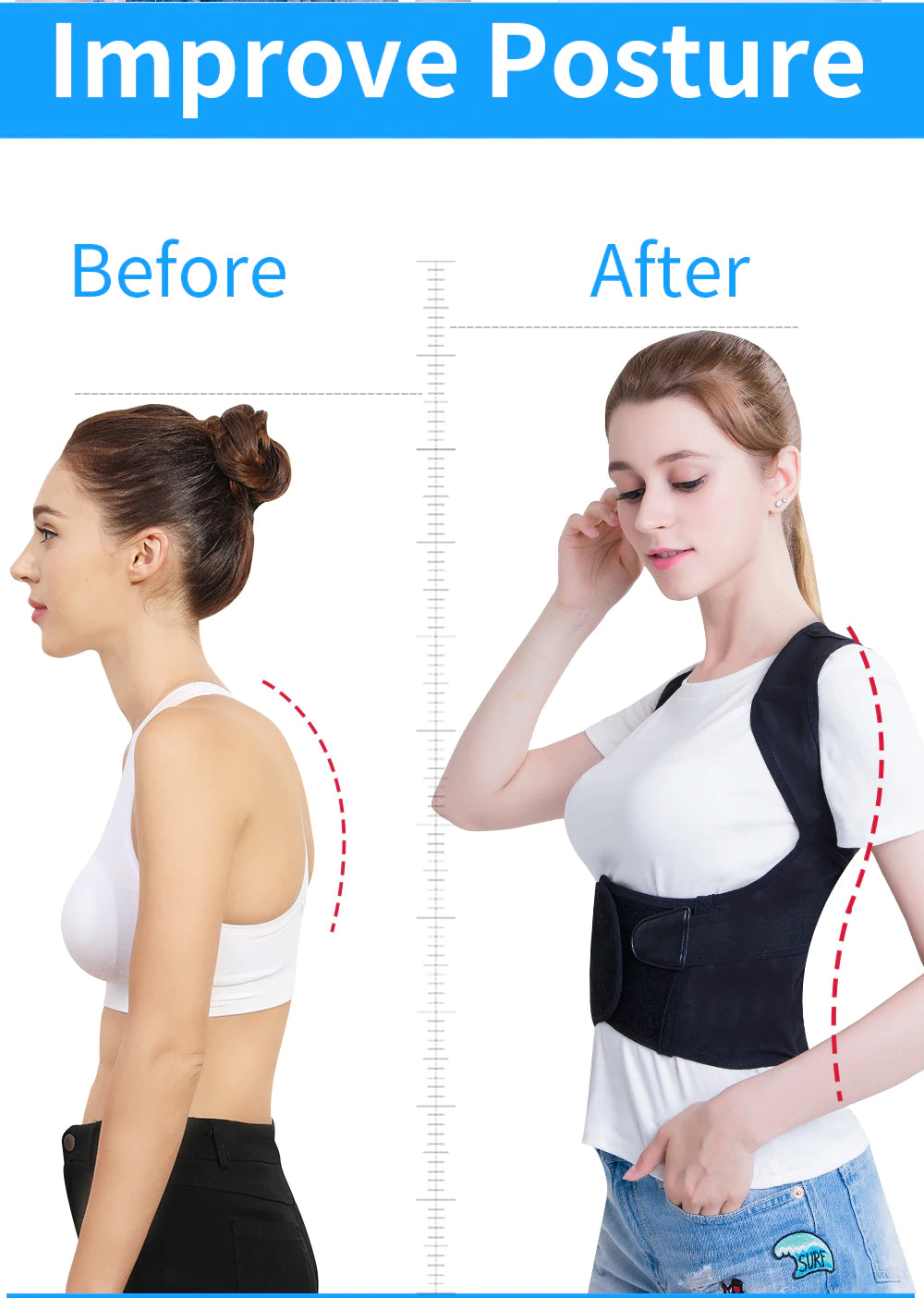Back Posture Corrector Therapy Corset Spine Support Belt Lumbar - KiwisLove
