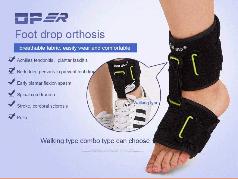 OPER Adjustable Ankle foot Support Brace Plantar  Foot Drop Foot Cramp - KiwisLove