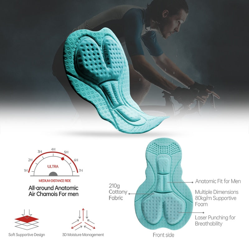 SPAKCT Men Cycling Shorts Gel Pad Shockproof Quick Dry Tights Ciclismo Shorts - KiwisLove