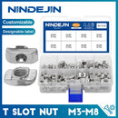 96pcs T Slot Nut Hammer Head Sliding T Nut Fasteners Drop In T-nut Set - KiwisLove