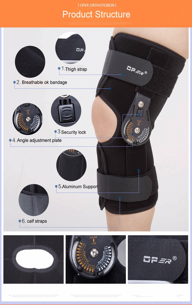 OPER Knee Pads Hinged Orthosis Brace Support Adjustable Ligament - KiwisLove