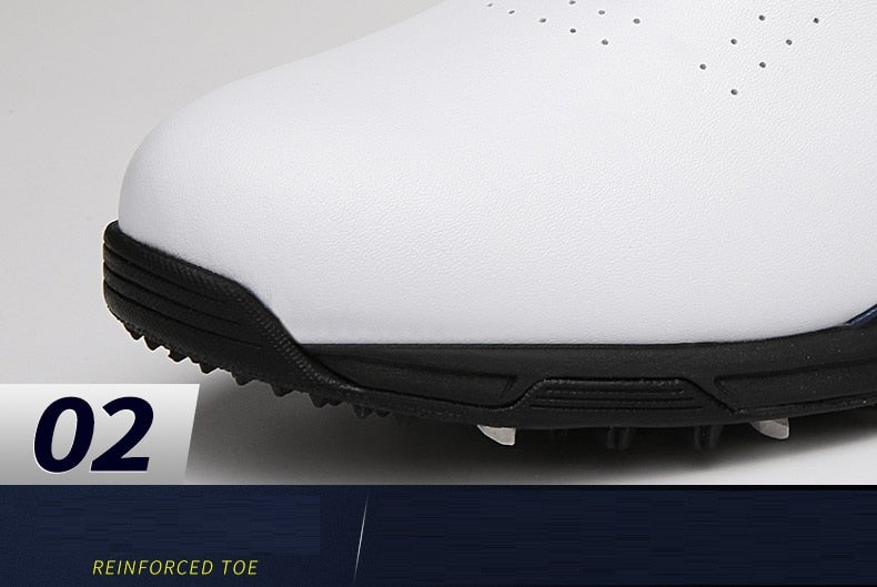 Pgm Breathable Men's Golf Shoes Waterproof Leather Rotating Knobs Sneakers - KiwisLove