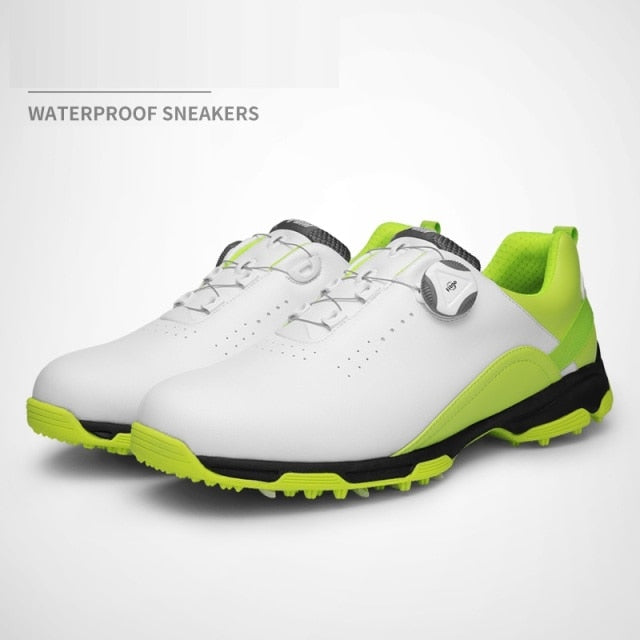 Pgm Breathable Men's Golf Shoes Waterproof Leather Rotating Knobs Sneakers - KiwisLove