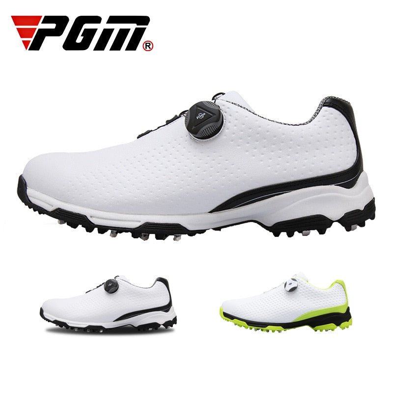 PGM golf shoes men's waterproof shoes breathable men's shoes rotary laces outdoor sports shoes - KiwisLove