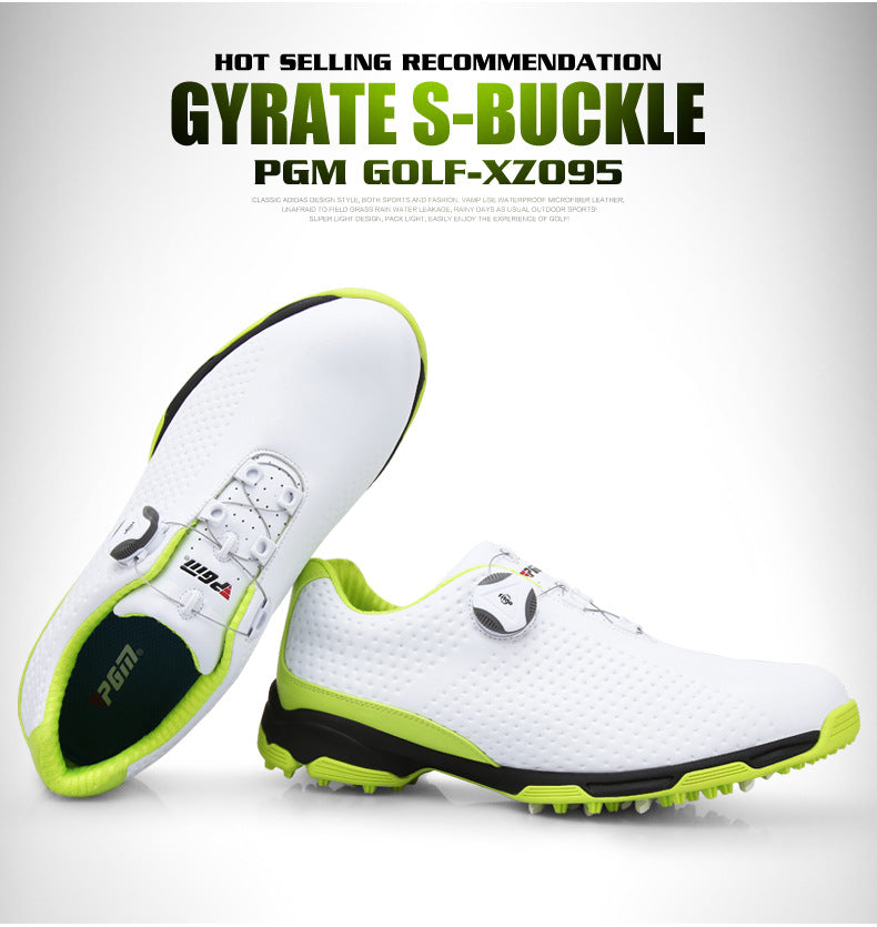 PGM golf shoes men's waterproof shoes breathable men's shoes rotary laces outdoor sports shoes - KiwisLove