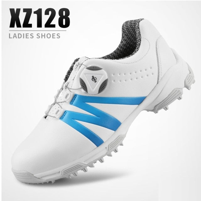 Pgm Breathable Women Golf Shoes Waterproof Leather Rotating Knobs Anti-Skid Sneakers - KiwisLove