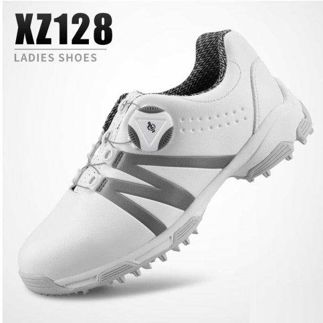 Pgm Breathable Women Golf Shoes Waterproof Leather Rotating Knobs Anti-Skid Sneakers - KiwisLove