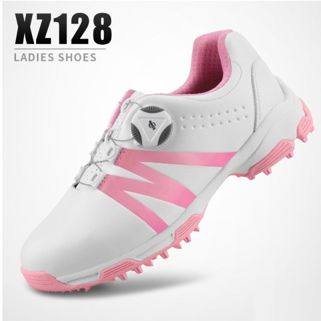 Pgm Breathable Women Golf Shoes Waterproof Leather Rotating Knobs Anti-Skid Sneakers - KiwisLove