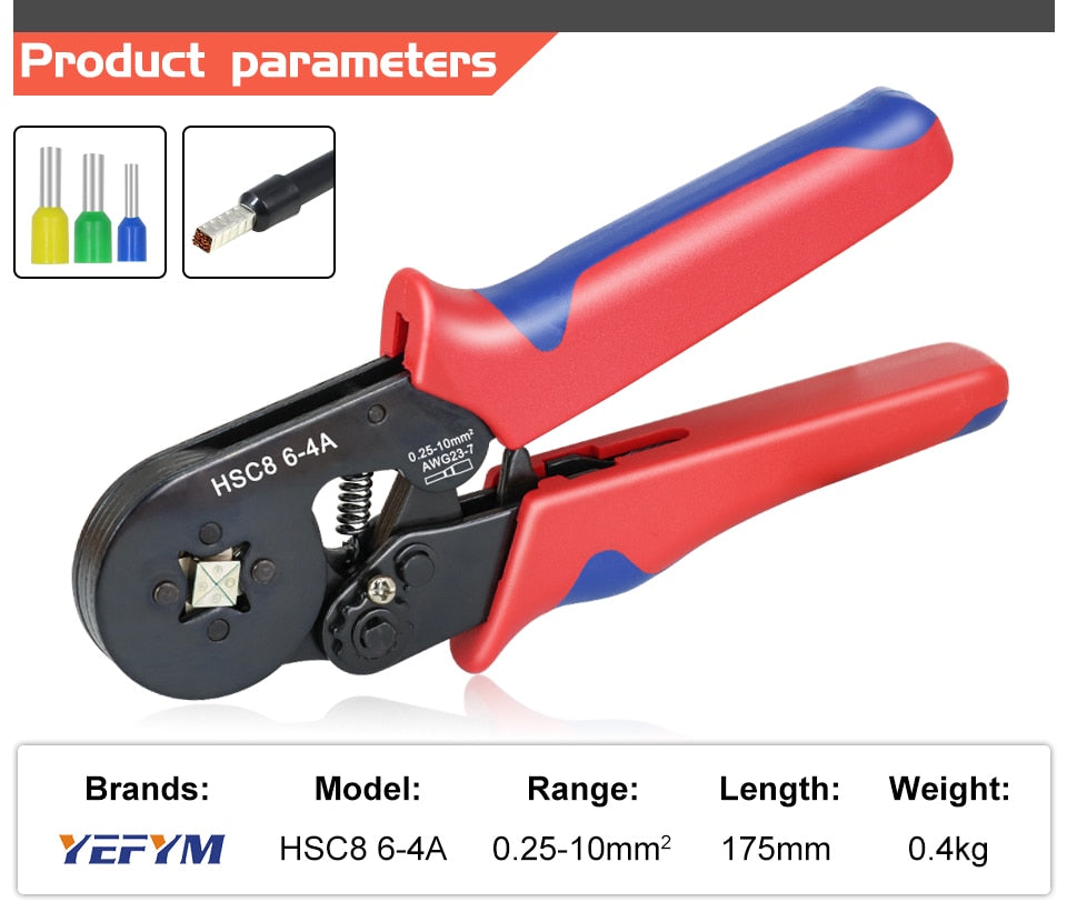 Tubular Terminal Crimping Tools Mini Electrical Pliers High Precision Clamp - KiwisLove