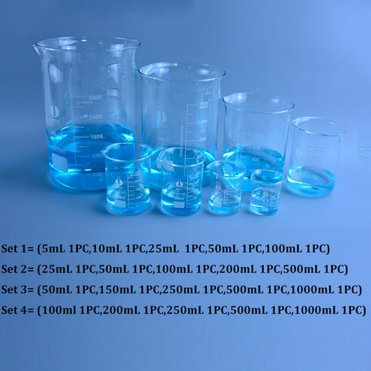 1set Lab Borosilicate GLass beaker - KiwisLove