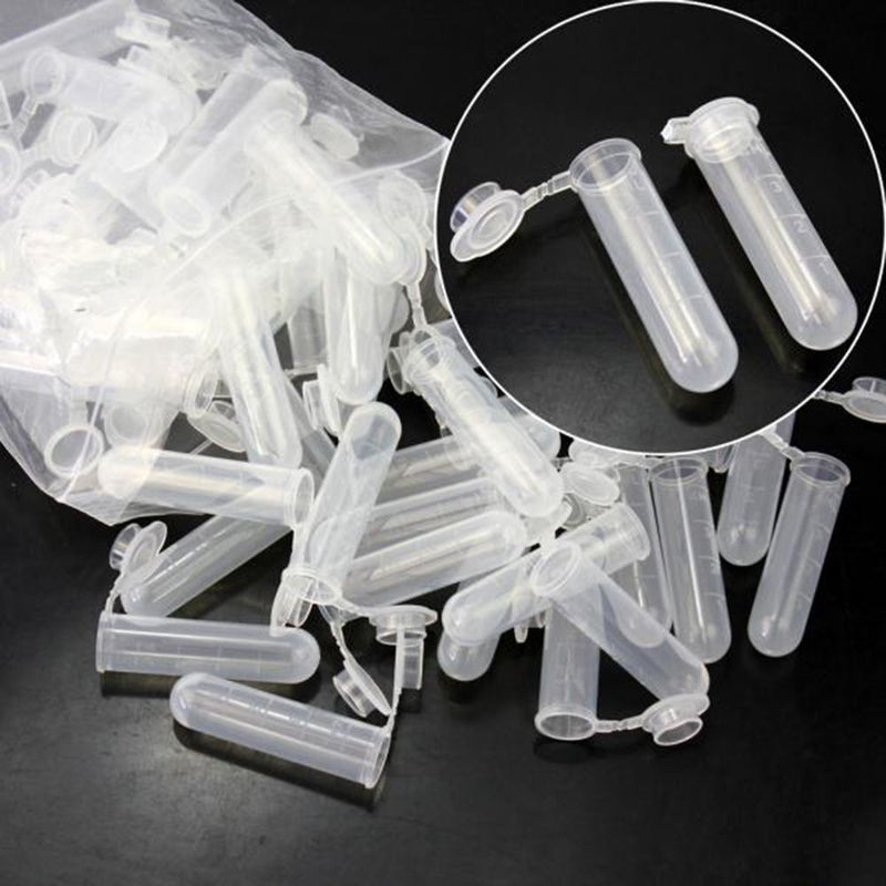 50pcs 5ml Transparent Micro Plastic Test Tube - KiwisLove