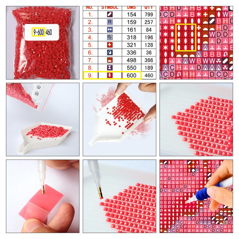 5D DIY Diamond Painting Kit Full Drill Square Mosaic Art Picture Rhinestones - KiwisLove