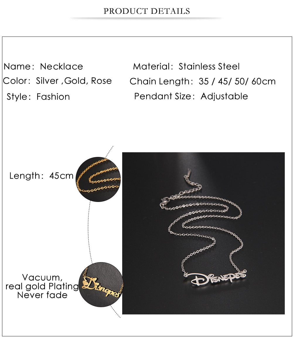 Custom Name Necklace Women Personalized Nameplate Birthday Gift Lady - KiwisLove